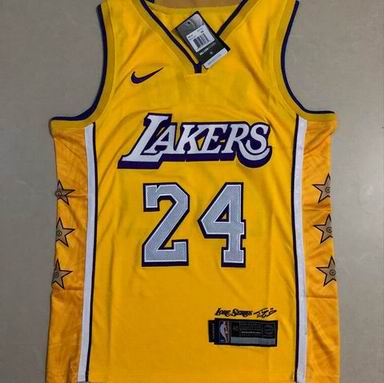 #24 Kobe Bryant NBA Lakers yellow city jersey