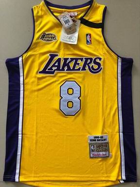 #8 Kobe Bryant NBA Lakers 1999-00 Finals yellow jersey