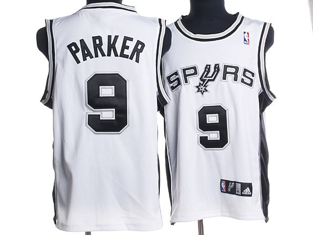 NBA San Antonio Spurs #9 Tony Parker white jersey