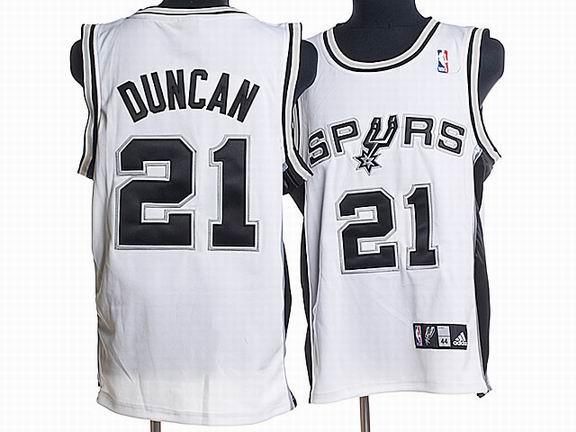 BA San Antonio Spurs #21 Tim Duncan white Jersey