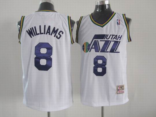 NBA Utah Jazz #8 Deron Williams white jersey