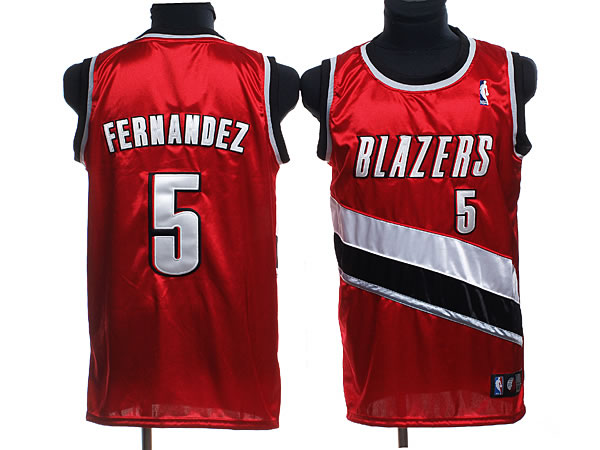 NBA Portland Trail Blazers #5 Rudy Fernandez Red Jersey