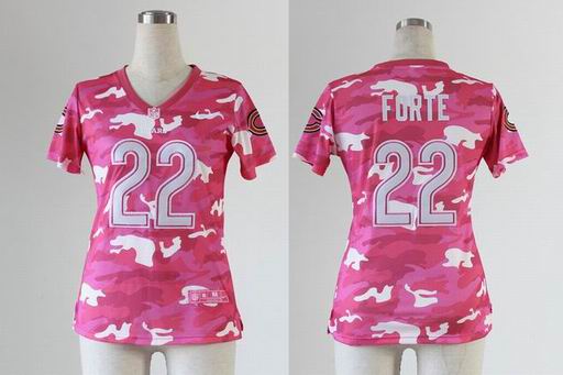 2013 Nike Chicago Bears 22 Forte Women's Fashion Jersey-New Pink Camo