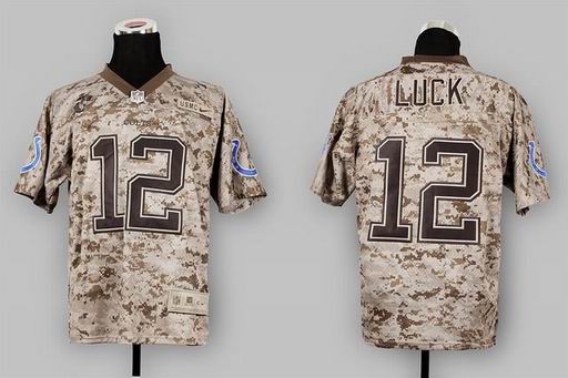 2013 nike new camo nfl Indianapolis Colts #12 Andrew Luck US.Mccuu Elite Jerseys