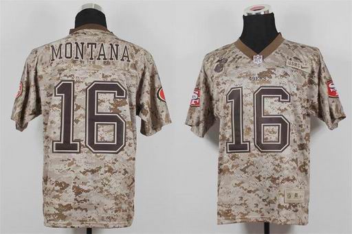 2013 nike new camo nfl San Francisco 49ers #16 Joe Montana US.Mccuu Elite Jerseys