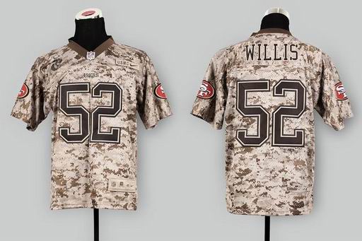 2013 nike new camo nfl San Francisco 49ers 52 # patrick WILLIS US.Mccuu Elite Jerseys