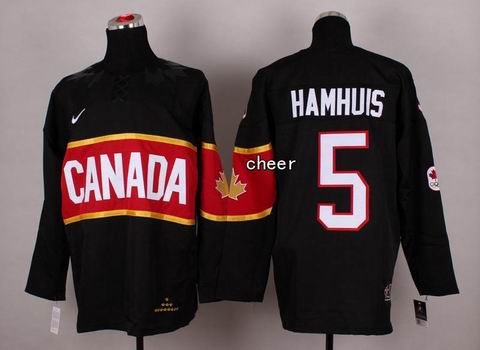 2014 NHL Winter Olympic Team Canada #5 Hamhuis Black Jersey