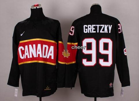 2014 NHL Winter Olympic Team Canada #99 Gretzky Black Jersey