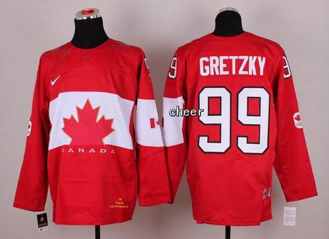 2014 NHL Winter Olympic Team Canada #99 Gretzky Red Jersey