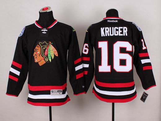 2014 Stadium Series Chicago Blackhawks 16 KRUGER black jersey