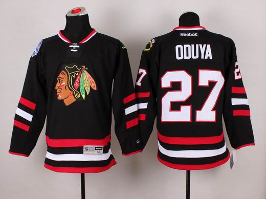 2014 Stadium Series Chicago Blackhawks 27 ODUYA black jersey