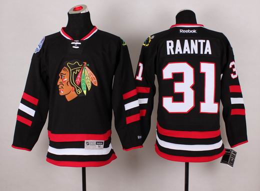 2014 Stadium Series Chicago Blackhawks 31 RAANTA black jersey