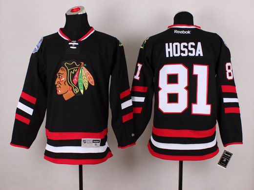 2014 Stadium Series Chicago Blackhawks 81 HOSSA black jersey