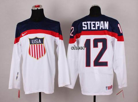 2014 Winter Olympic NHL Team USA Hockey Jersey #12 Stepan White