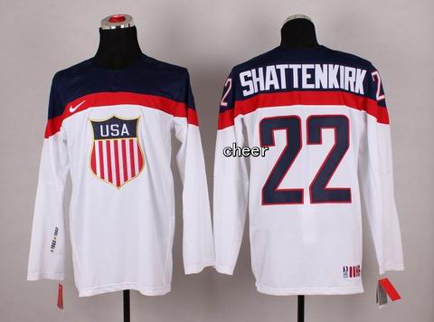 2014 Winter Olympic NHL Team USA Hockey Jersey #22 Shattenkirk White
