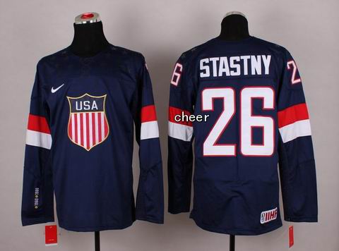 2014 Winter Olympic NHL Team USA Hockey Jersey #26 Stastny Blue