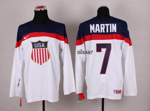 2014 Winter Olympic NHL Team USA Hockey Jersey #7 Martin White