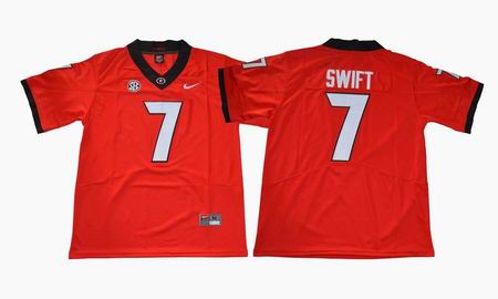 2017 Georgia Bulldogs D'Andre Swift #7 Limited College Football Jersey Red