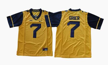 2017 West Virginia Mountaineers Will Grier 7 College Football Jersey - Gold