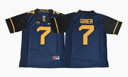 2017 West Virginia Mountaineers Will Grier 7 College Football Jersey - Navy Blue