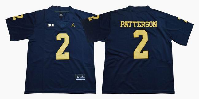 2018 Michigan Wolverines #2 Patterson College Football Jersey blue