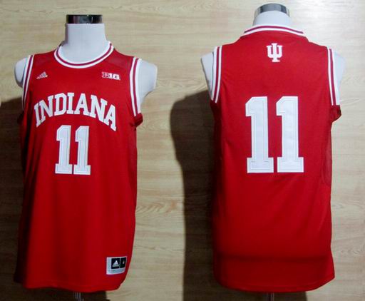 Adidas Indiana Hoosiers Isiah Thomas 11 Big 10 Patch NCAA Basketball Authentic Jerseys - Cardinal