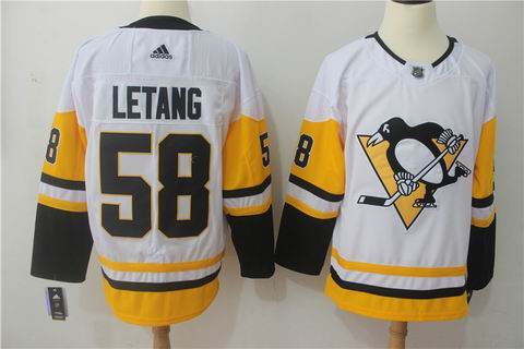 Adidas nhl pittsburgh penguins #58 Letang white jersey