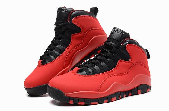 Air Jordan 10 shoes red black