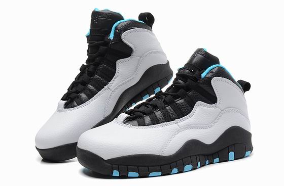 Air Jordan 10 shoes white black blue