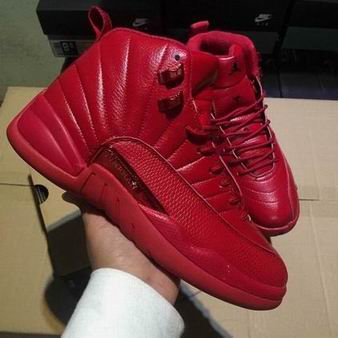 Air Jordan 12 Retro shoes all red