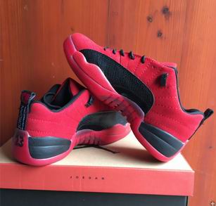 Air Jordan 12 retro shoes low red black