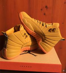 Air Jordan 12 retro shoes yellow