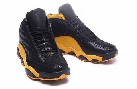 Air Jordan 13 retro shoes AAAAA perfect quality black yellow