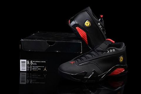 Air Jordan 14 retro shoes black red