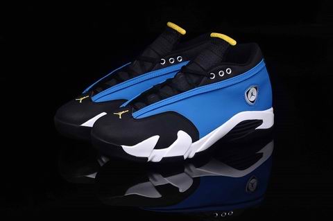 Air Jordan 14 retro shoes blue black