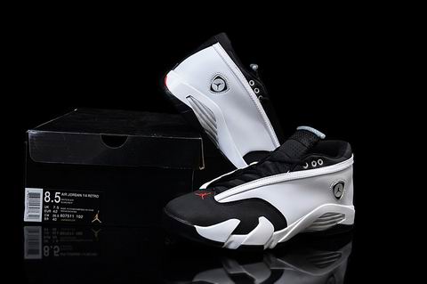 Air Jordan 14 retro shoes white black