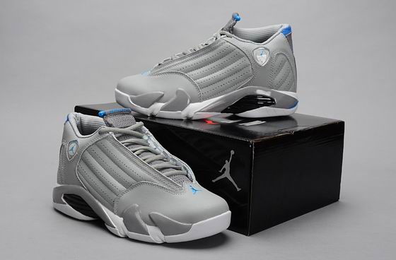 Air Jordan 14 shoes AAA grey blue