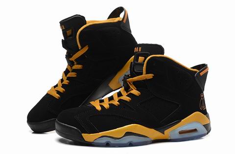 Air Jordan 6 shoes black golden