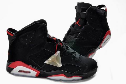 Air Jordan 6 shoes black white red