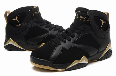 Air Jordan 7 retro shoes black golden