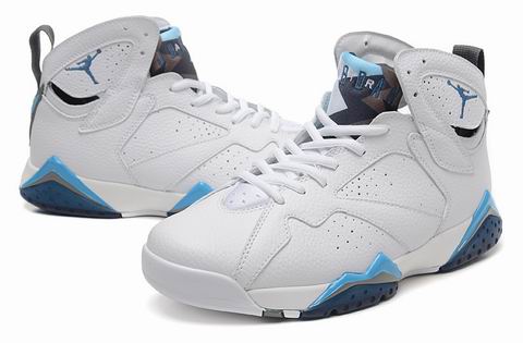 Air Jordan 7 retro shoes white blue