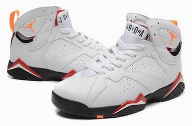 Air Jordan 7 retro shoes white red orange