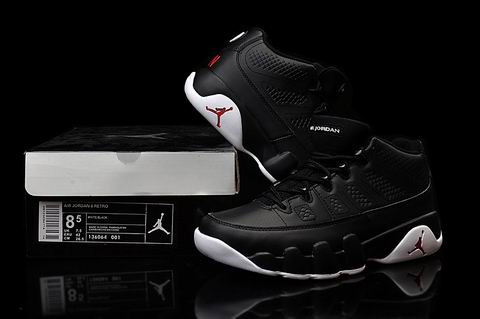 Air Jordan 9 retro shoes low black white