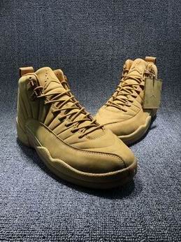 Air jordan 12 retro shoes AAAAA perfect quality wheat color