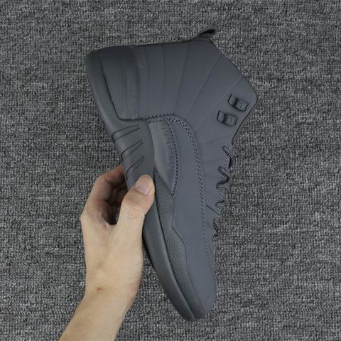 Air jordan 12 retro shoes all grey