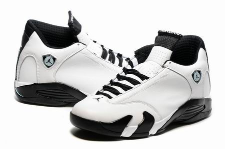Air jordan 14 retro shoes white black