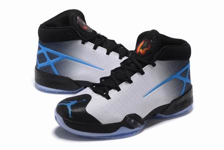 Air jordan XXX retro shoes black white blue