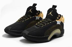 Air jordan XXXV shoes black golden