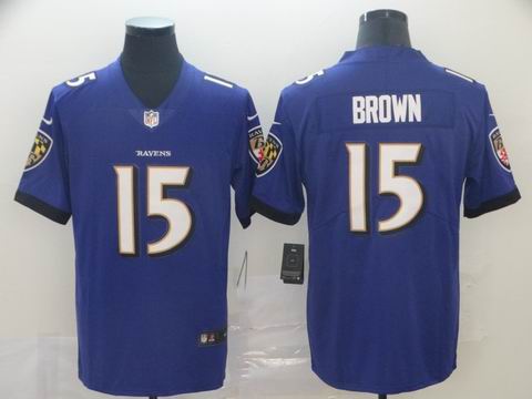 Baltimore ravens #15 BROWN purple vapor untouchable jersey