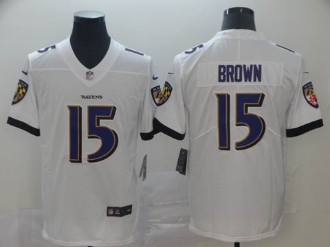 Baltimore ravens #15 BROWN white vapor untouchable jersey